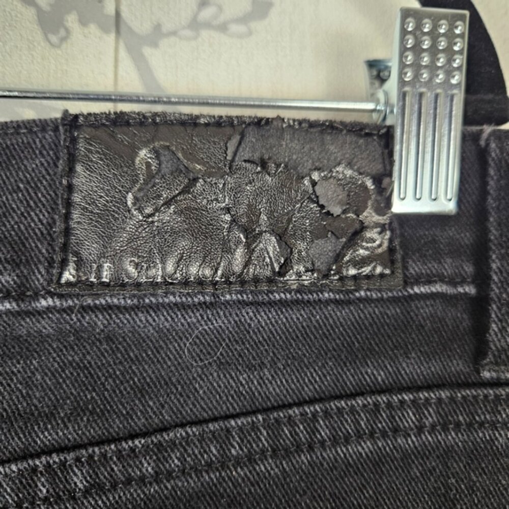 Lip Service Black Wash Mid Rise Lace Up Rocker Bootcut Jeans - Picture 7 of 8